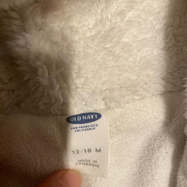 Old Navy(オールドネイビー)のOLDNAVY 防寒　フード　耳付き　ロンパース  80cm キッズ/ベビー/マタニティのベビー服(~85cm)(ロンパース)の商品写真