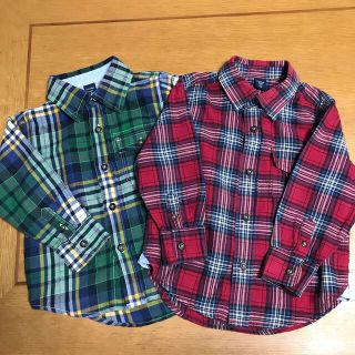 ベビーギャップ(babyGAP)のbaby Gap 95cm チェック柄シャツ　2枚セット(ジャケット/上着)