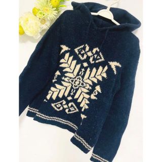 ラルフローレン(Ralph Lauren)のご確認用売約済み　ラルフローレン ネイビー フード付き ニット(ジャケット/上着)