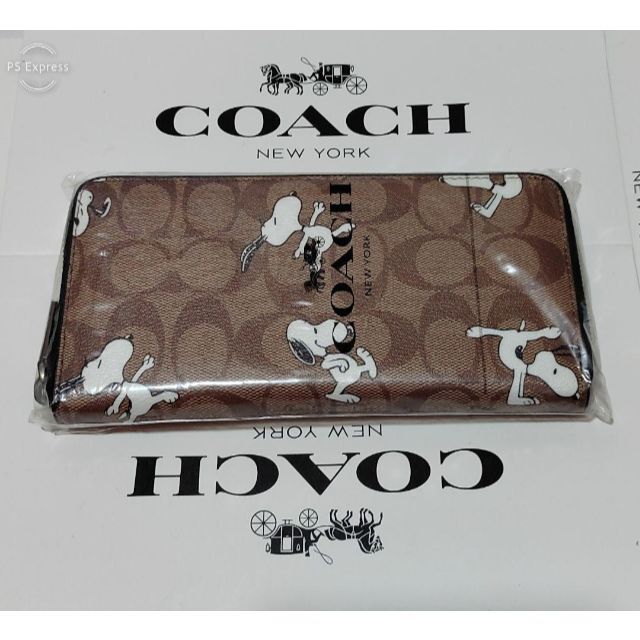 シグネチャースヌーピー■未使用⏹️COACH コーチ 4327 長財布 スヌーピー コラボ