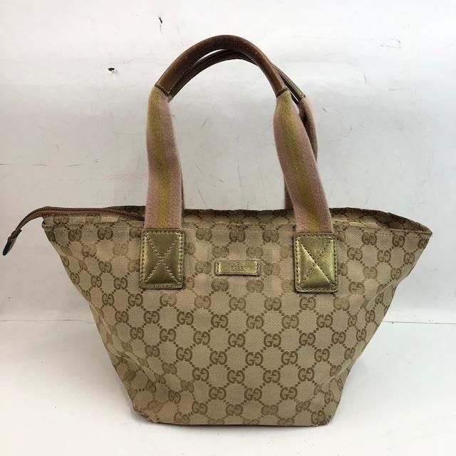 免税品 GUCCI グッチ GGキャンバス トートバッグ ブラック レディース