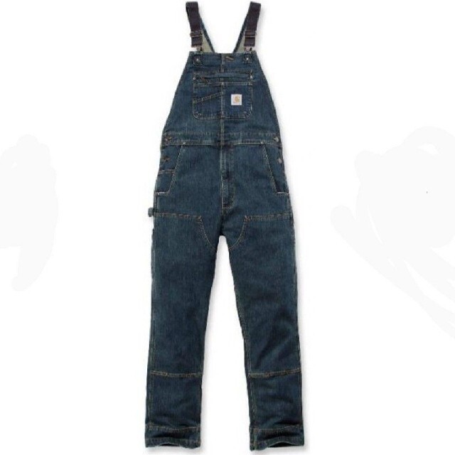 W32】CARHARTT カーハート デニムオーバーオール インディゴブルー