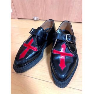 ヴィヴィアンウエストウッド(Vivienne Westwood)のヴィンテージ TUK SHOES クロスモチーフシューズ サイズ7 25センチ(ドレス/ビジネス)