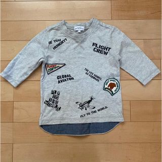 ユナイテッドアローズグリーンレーベルリラクシング(UNITED ARROWS green label relaxing)の☆グリーンレーベル キッズ 飛行機 7分袖Tシャツ 105cm☆(Tシャツ/カットソー)