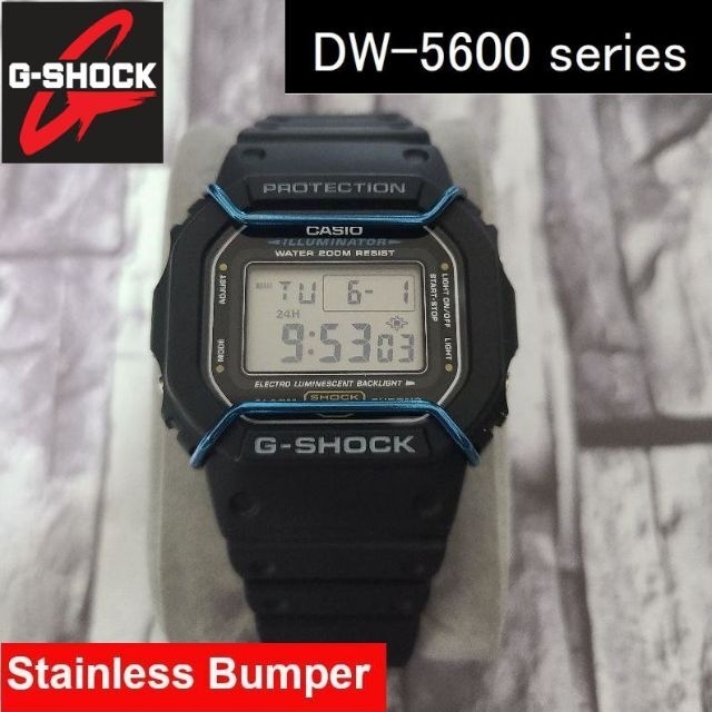 G-SHOCK DW-5600・GW-M5610系 バンパープロテクター　ブルー メンズの時計(腕時計(デジタル))の商品写真