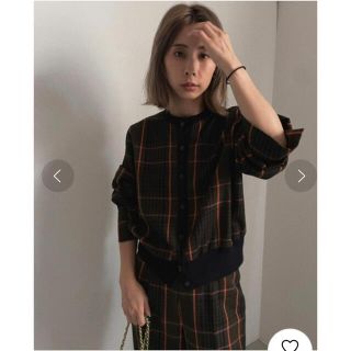 アメリヴィンテージ(Ameri VINTAGE)のAMERI CHEERFUL CHECK TOP(ノーカラージャケット)