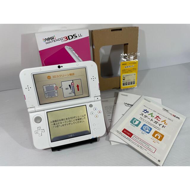 【液晶美品・完品】 Newニンテンドー3DS LL ピンク×ホワイト 本体