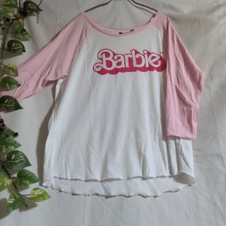 エイチアンドエム(H&M)のリサリサ様専用H＆M　バービーコラボ配色Ｔシャツ　Lサイズ(Tシャツ(長袖/七分))