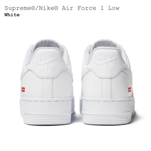 Supreme Nike Air Force 1 Low White　26.5