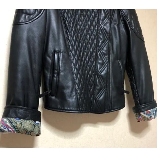 ポイント5倍 ETRO エトロ 切り替えデザイン レザーライダース - 通販