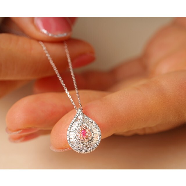 天然ダイヤモンドペンダント0.45ct k18