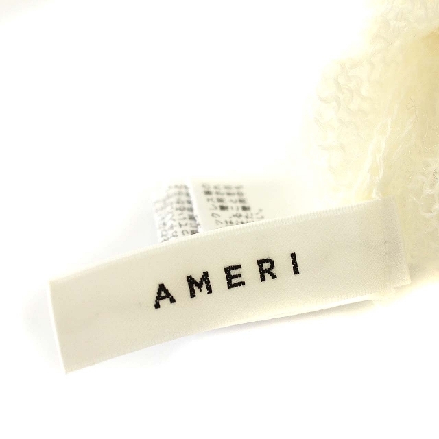 Ameri VINTAGE(アメリヴィンテージ)のアメリ Ameri モヘヤ ニット ハイネック かぎ編み F オフホワイト 白 レディースのトップス(ニット/セーター)の商品写真