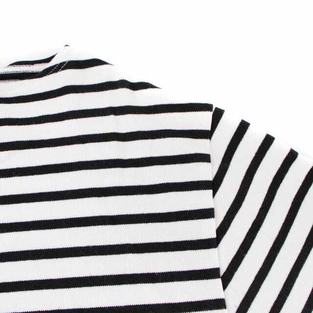 SAINT JAMES(セントジェームス)のセントジェームス バスクシャツ Tシャツ カットソー ロンT M~L 白 黒 メンズのトップス(Tシャツ/カットソー(七分/長袖))の商品写真