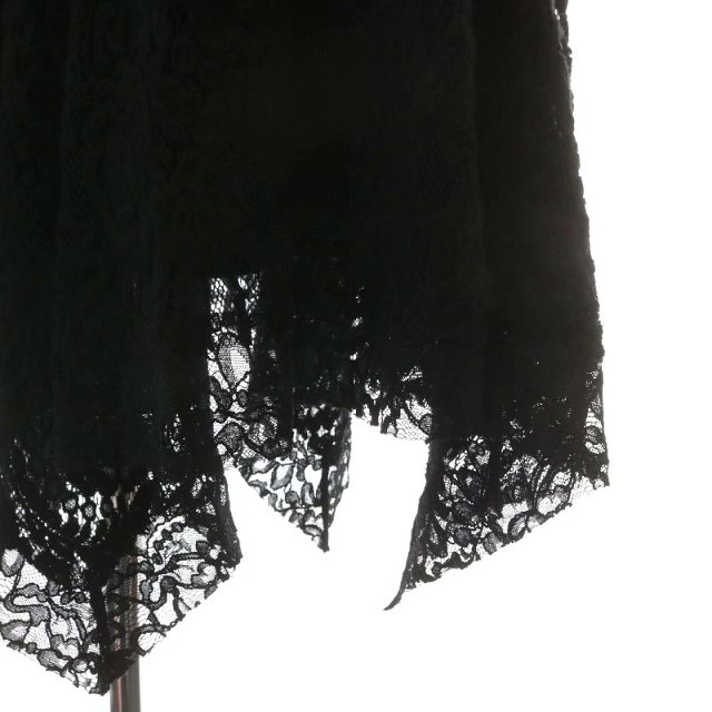 GRACE CONTINENTAL(グレースコンチネンタル)のグレースコンチネンタル ヘムスカート フレアスカート ひざ丈 36 S 黒 レディースのスカート(ひざ丈スカート)の商品写真