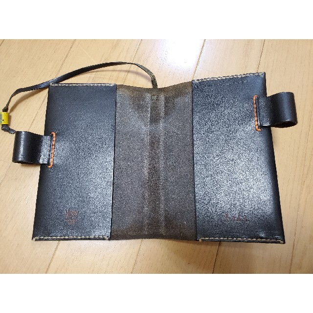 ほぼ日手帳カバー アンリクイールnero(黒) メンズ ファッション小物