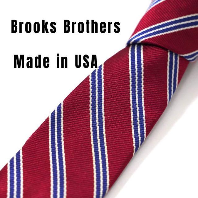 Brooks Brothers - ブルックスブラザーズ ネクタイ USA製 ストライプ 赤 シルク フォーマルの通販 by zoou