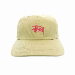 ステューシー(STUSSY)のステューシー ローキャップ ストックロゴ ストラップバック 帽子 カーキ(キャップ)