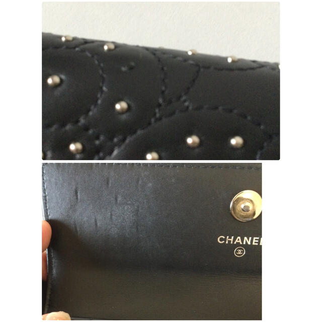 CHANEL(シャネル)の【CHANEL】ニューカメリア✨スタッズ付き二つ折り長財布✨全付属品付き美品❣️ レディースのファッション小物(財布)の商品写真