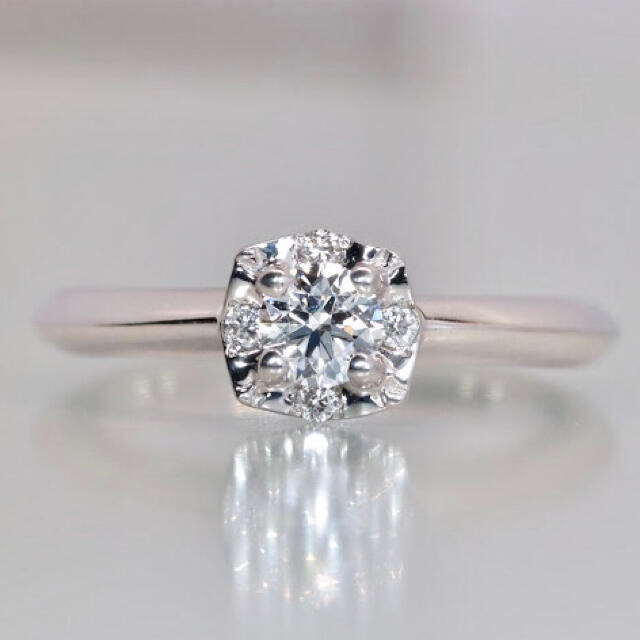 アガット Pt900 ダイヤモンド 0.203ct 0.04ct リング 激安超安値