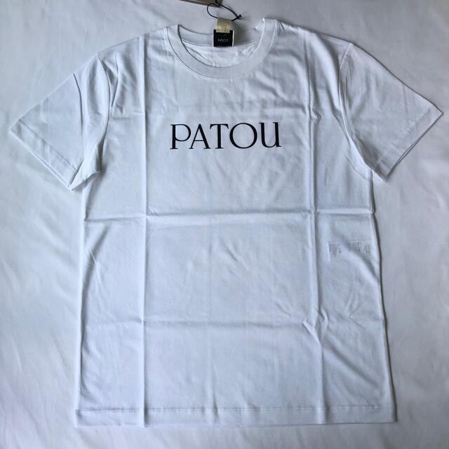 少し訳有 新品未着用 Patou 白M オーガニックコットン パトゥロゴTシャツ