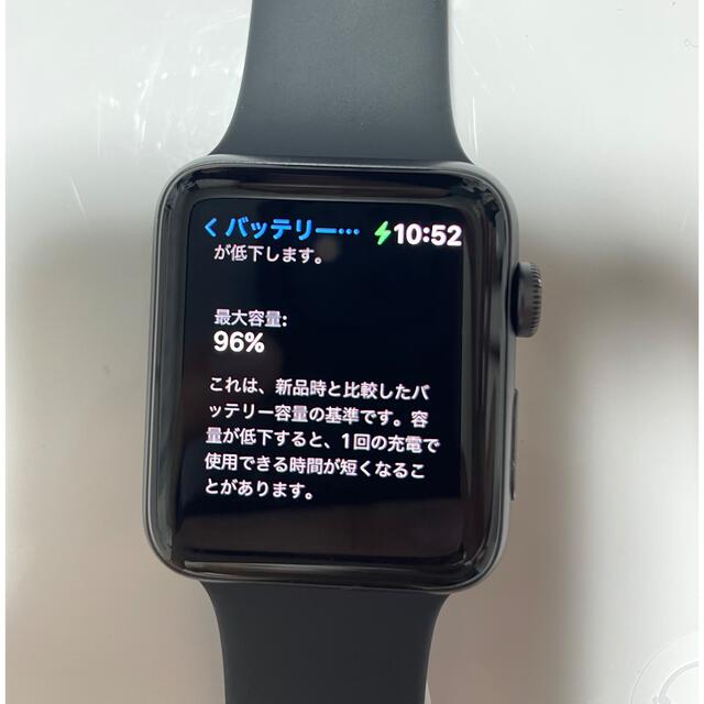 Apple Watch(アップルウォッチ)のAPPLE WATCH3 42 SGAL BK140-210 スマホ/家電/カメラのスマートフォン/携帯電話(その他)の商品写真