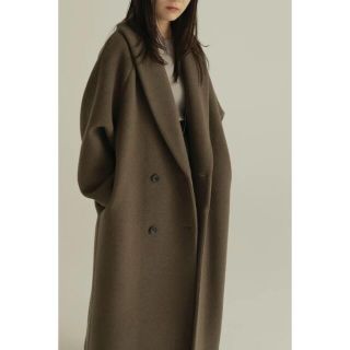 Louren big shawl collar double coat コート