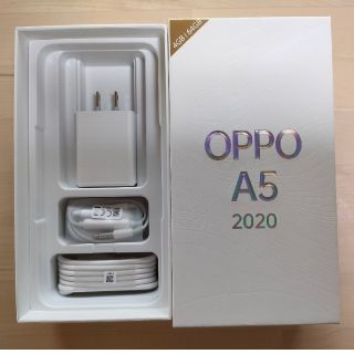 オッポ(OPPO)のOPPO A5 2020  ブルー　SIMフリー　箱・付属品付き(スマートフォン本体)