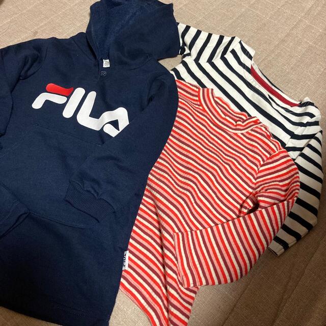 FILA(フィラ)の秋冬ベビー服90 3点セット キッズ/ベビー/マタニティのキッズ服女の子用(90cm~)(Tシャツ/カットソー)の商品写真