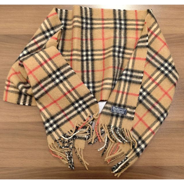 BURBERRY(バーバリー)のBurberrys バーバリー カシミヤ マフラー ノバチェック キャメル メンズのファッション小物(マフラー)の商品写真