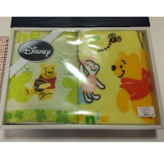 ディズニー(Disney)の【未使用】ディズニー　ぷーさん　ウオッシュタオル、フェイスタオル(タオル/バス用品)