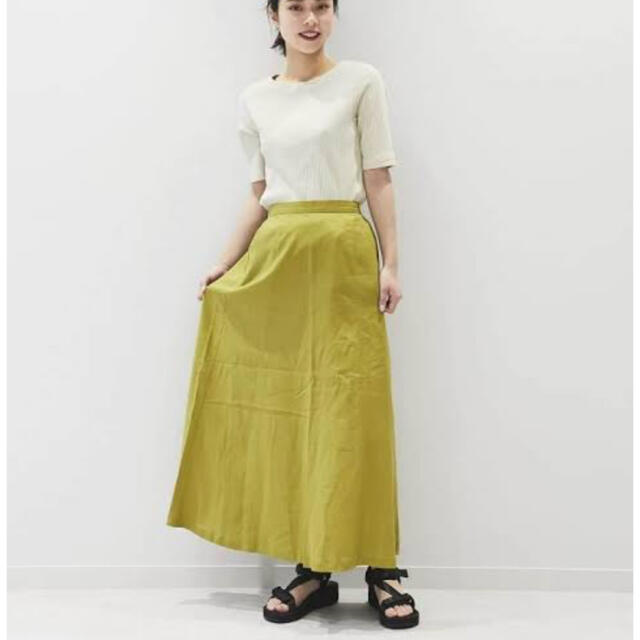 GU(ジーユー)のgu リネンブレンドフレアロングスカート レディースのスカート(ロングスカート)の商品写真