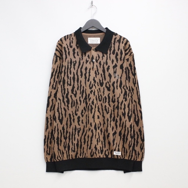 WACKO MARIA - WACKOMARIA LEOPARD KNIT POLO SHIRT Sの通販 by WACKO MARIA - WACKOMARIA LEOPARD KNIT POLO SHIRT Sの通販 by