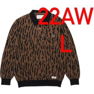 ワコマリア(WACKO MARIA)のWACKOMARIA LEOPARDKNITJACQUARDPOLOSHIRTL(ポロシャツ)