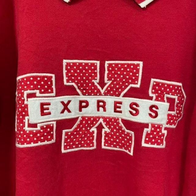 【US古着】JEANS EXPRESS 襟付きトレーナー メンズ Lサイズ 水玉 メンズのトップス(スウェット)の商品写真