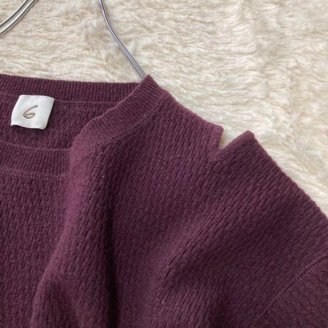 新品タグ付き 6 ロクShoulder 2Hole KNIT ニット