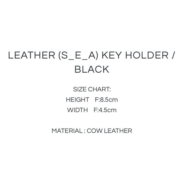 wind and sea  LEATHER KEY HOLDER / BLACK メンズのファッション小物(キーホルダー)の商品写真