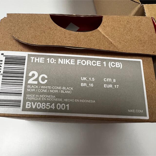 スニーカー8cm THE 10 NIKE FORCE 1 TD トドラー　オフホワイト