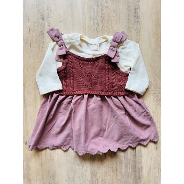 petit main(プティマイン)のプティマイン　petit main ワンピース　70cm キッズ/ベビー/マタニティのベビー服(~85cm)(ワンピース)の商品写真