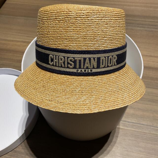 新しいスタイル Christian Dior - DIOR 麦わら帽子 バケットハット ...