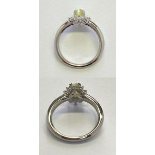 Pt900 高品質クリソベリルキャッツアイリング 0.70ct サイズ11号の通販