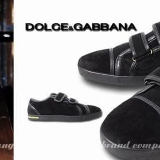 DOLCE&GABBANA(ドルチェアンドガッバーナ)の★DOLCE&GABBANA★スエードベルクロスニーカー★24cm★5ブラック黒 メンズの靴/シューズ(スニーカー)の商品写真