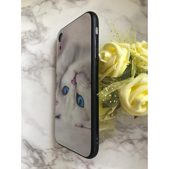 HUAWEI(ファーウェイ)の可愛いねこちゃん♪背面9Hガラスケース HUAWEI P20Lite 萌猫 スマホ/家電/カメラのスマホアクセサリー(Androidケース)の商品写真