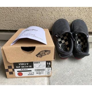 ヴァンズ(VANS)のvans キッズスニーカー　ブラック　16.0cm (スニーカー)