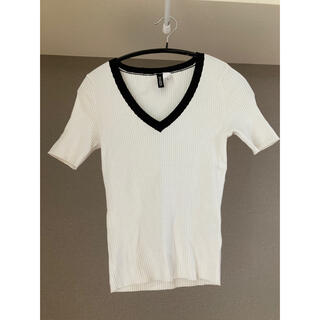 エイチアンドエム(H&M)のリブニット　Tシャツ(Tシャツ(半袖/袖なし))