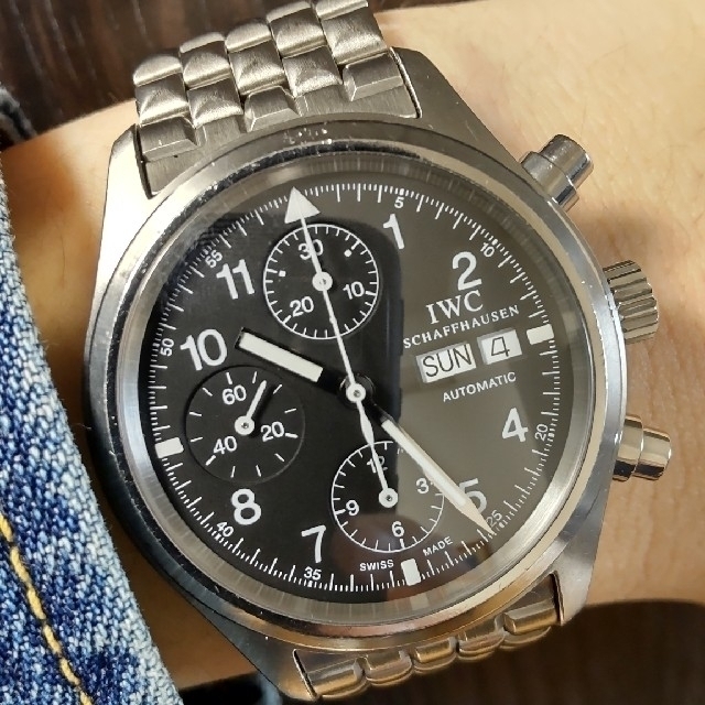 IWC(インターナショナルウォッチカンパニー)のIWC メカニカル　フリーガー　IW370607　未研磨　フルコマ メンズの時計(腕時計(アナログ))の商品写真