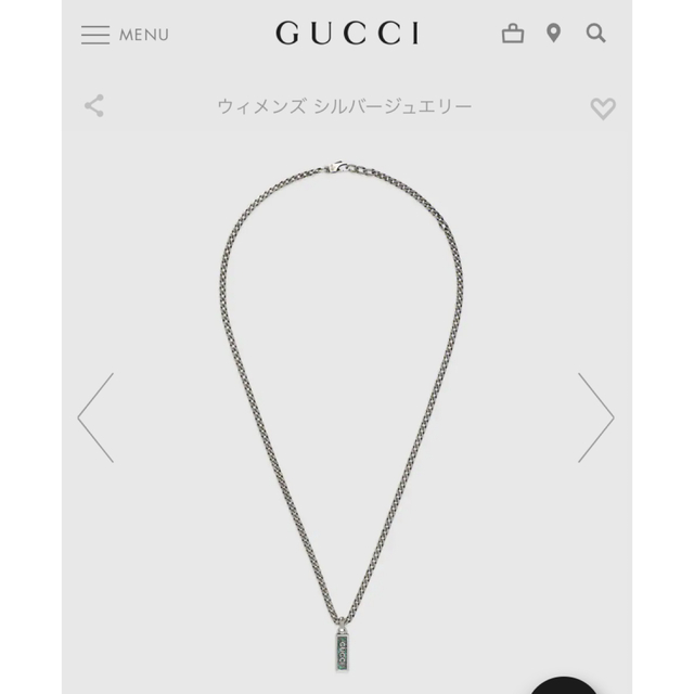 Gucci(グッチ)のGUCCI エナメル　ペンダント付きネックレス レディースのアクセサリー(ネックレス)の商品写真