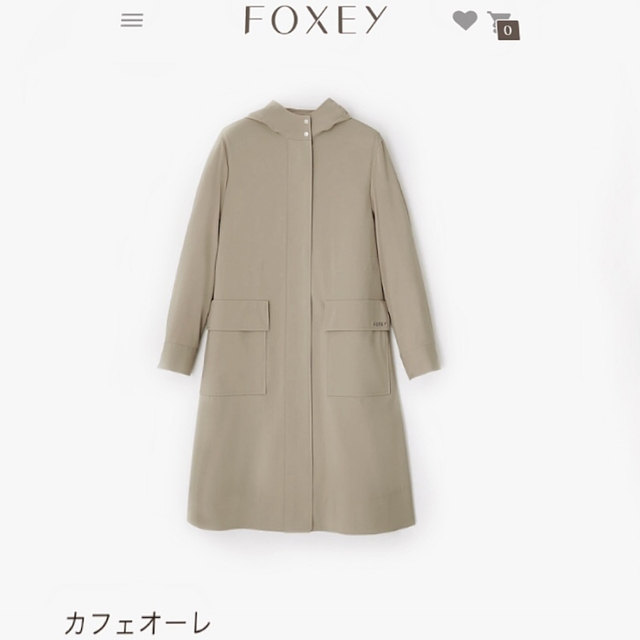 フォクシーNY 人気 レイニー フーディー コート 36 ウエスト 調節可能
