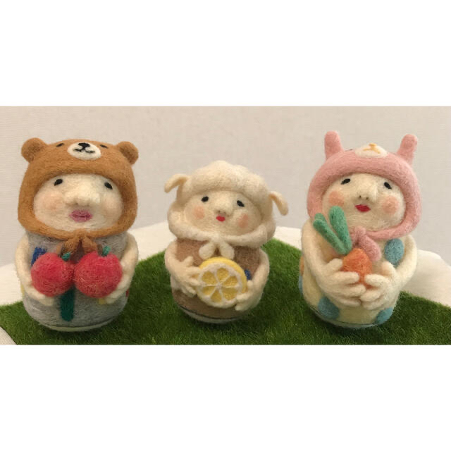 pream 作家 羊毛フェルト テディベア ハンドメンド ぬいぐるみ