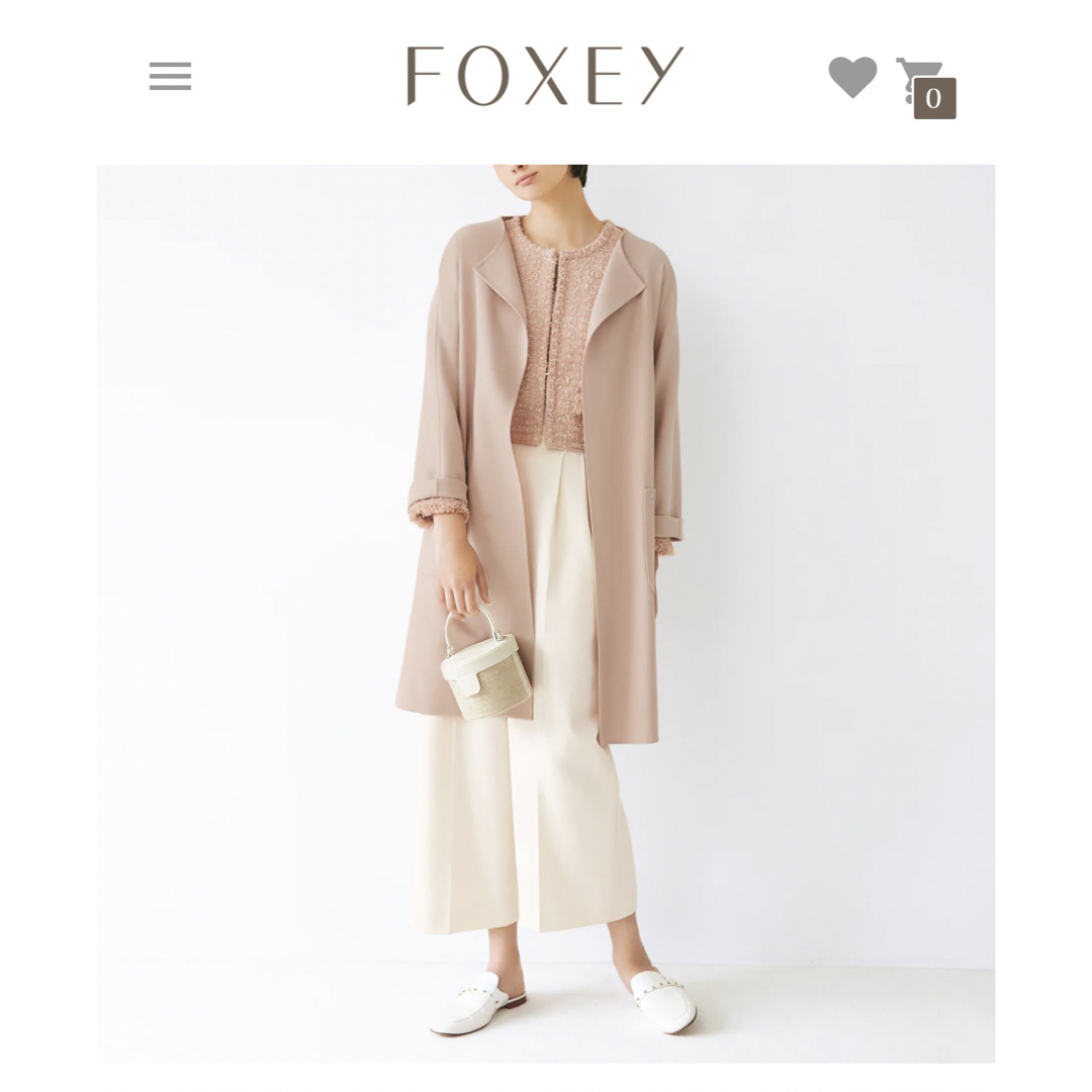 FOXEY(フォクシー)のフォクシー daisy lin 上質 ストレッチダブルフェイス コート 38 レディースのジャケット/アウター(スプリングコート)の商品写真