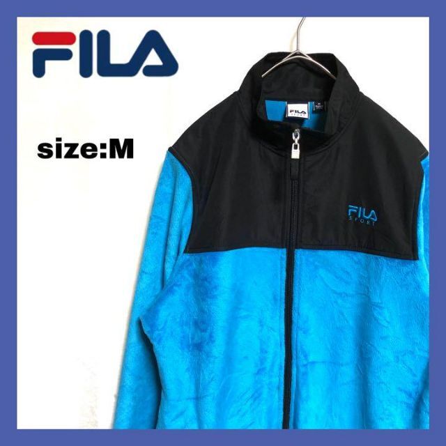 FILA - 90s US古着 フィラ デナリジャケット シルキーフリース ブルゾン 刺繍ロゴの通販 by 古着屋 Green Flash